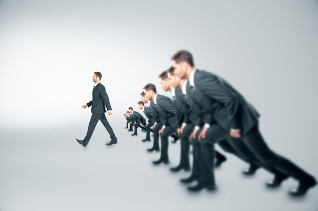 competition walking businessman