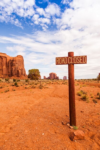 Complementary colours blue and orange in this iconic view of Monument Valley, USA