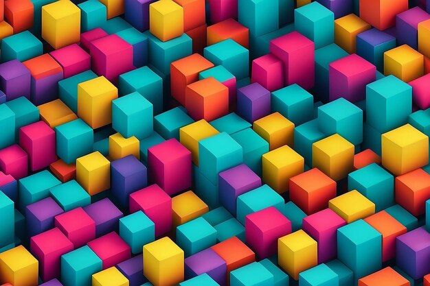 Completely seamless abstract cube pattern Colorful design geometric 3d vector wallpaper cube pattern background