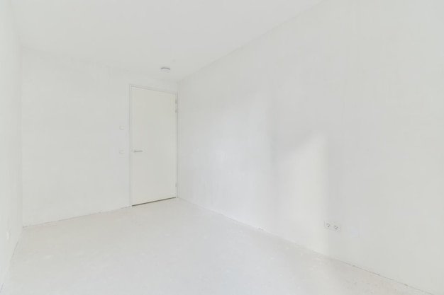 A completely white room