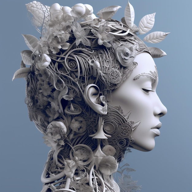 complex 3d render ultra detailed of a beautiful porcelain