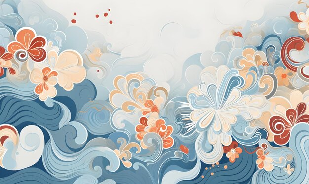 Complex background with pale details flat | Premium AI-generated image