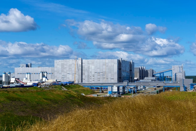 Complex of mine buildings of a modern mining enterprise for the extraction of salt