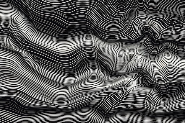 A complex pattern of wavering lines