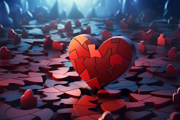 恋の複雑さ 3Dハートパズル