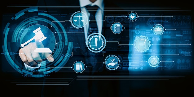 compliance rule law and regulation graphic interface for business quality uds