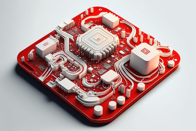 Components can be placed on a standard circuit board by an automated pick and place system