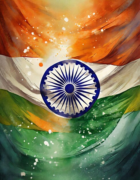 Compose a patriotic poem inspired by the indian flag's tricolor beauty independence day republic d