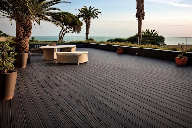 Composite decking boards made from wood and plastic