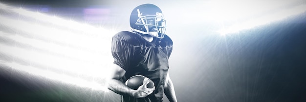 Composite image of american football player