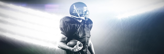 Photo composite image of american football player