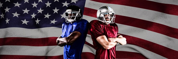 Photo アメリカンフットボール選手の合成画像