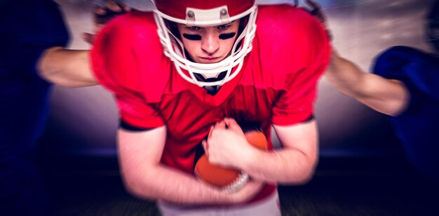 Composite image of american football players