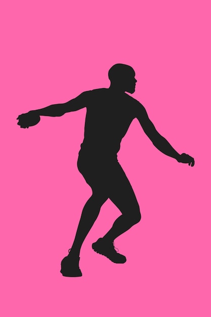 Foto immagine composita dell'uomo dell'atleta che lancia un discus