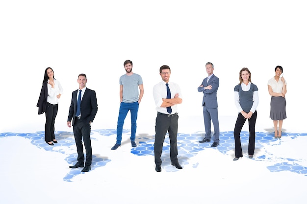 Composite image of business team