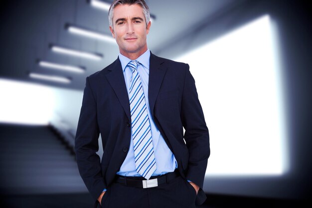 Composite image of businessman