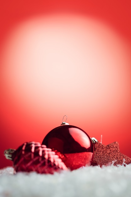 Composite image of Christmas bauble and decoration