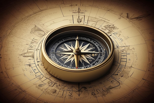 Composite image of compass with optimum text