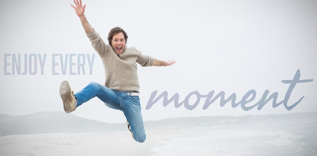 Composite image of enjoy every moment