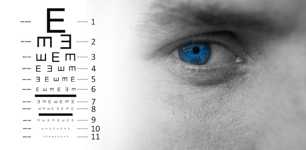 Composite image of eye test