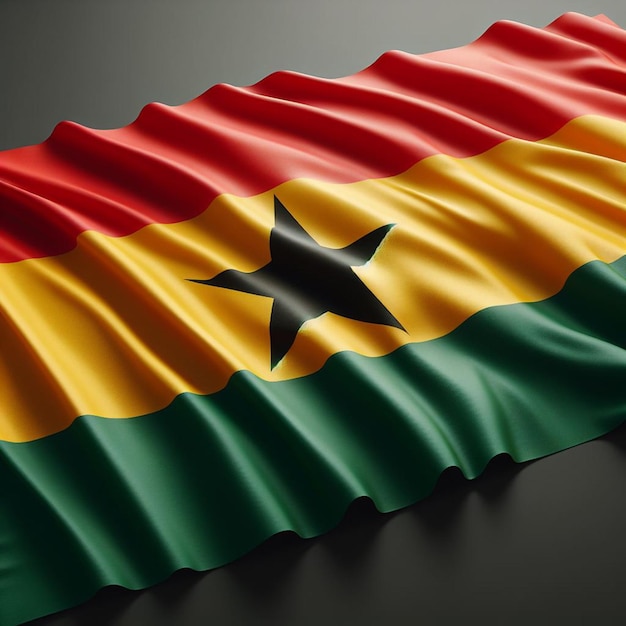 Photo composite image of ghana national flag