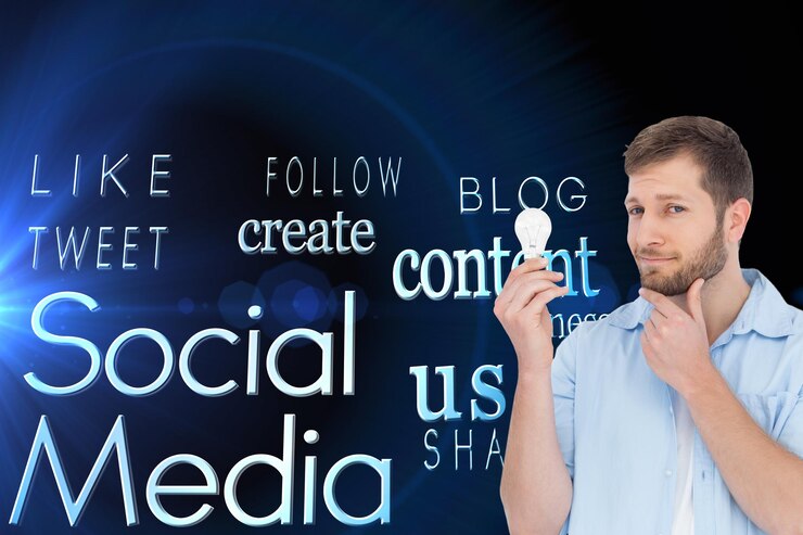 फोटो composite image of handsome model holding a bulb