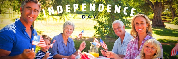 Photo composite image of happy independence day