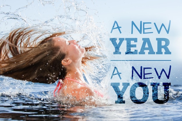 Photo composite image of new year new you