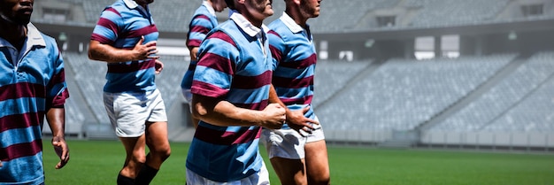 Composite image of rugby players