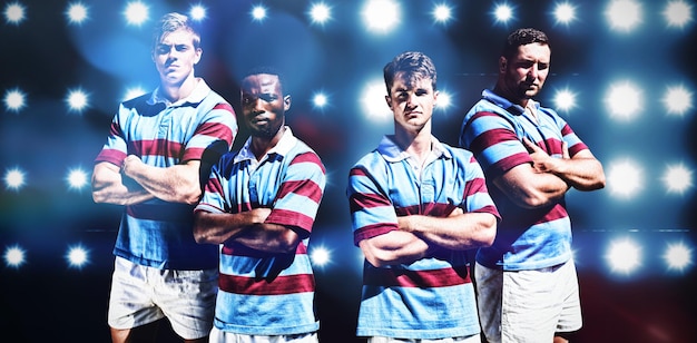 Composite image of rugby players