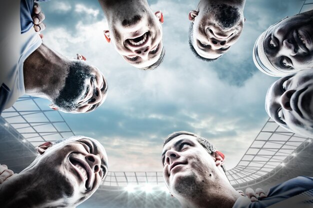 Composite image of rugby team