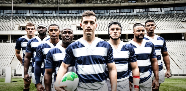 Composite image of rugby team