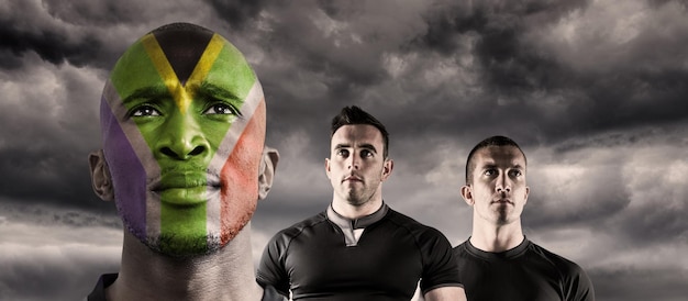 Composite image of south africa rugby player