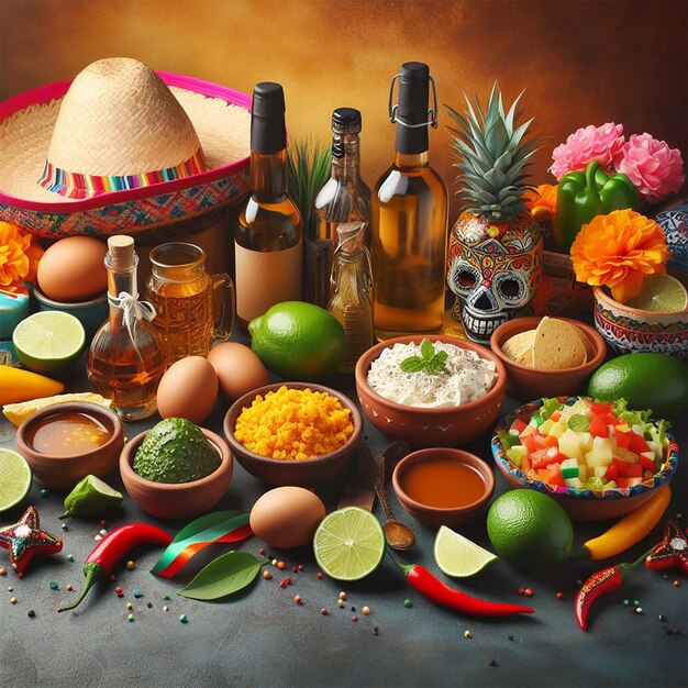 Compositie voor cinco de mayo conceptruimte voor tekst