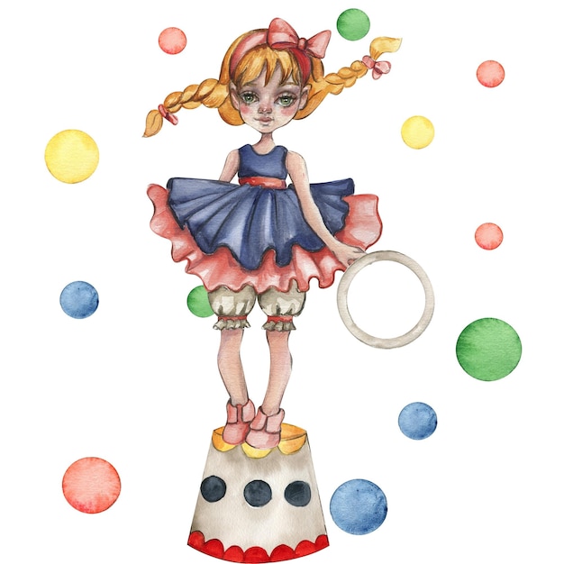 ヴィンテージスタイルのサーカスガールグノムアクロバットの作曲