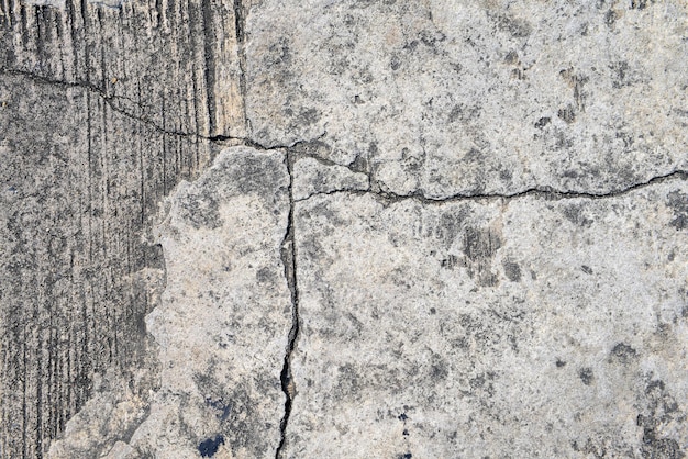 Composition of cracked concrete texture closeup background