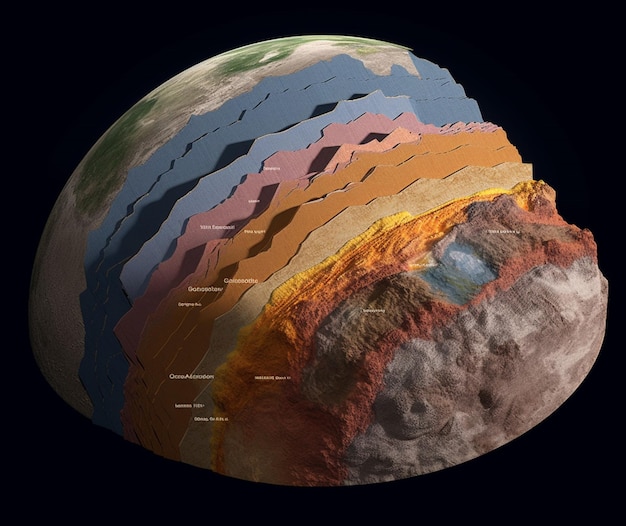 Foto la composizione della crosta terrestre