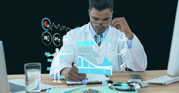 Composition of medical data processing over male doctor