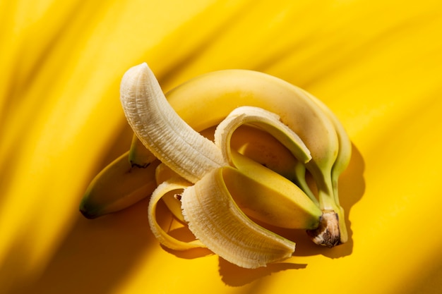 사진 맛있는 이국적인 바나나의 구성
