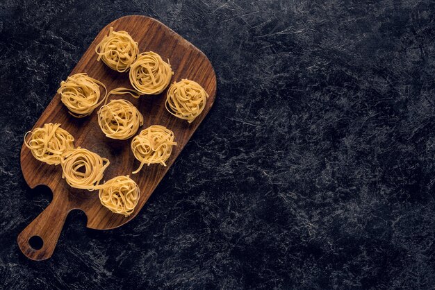 Photo composition of raw pasta