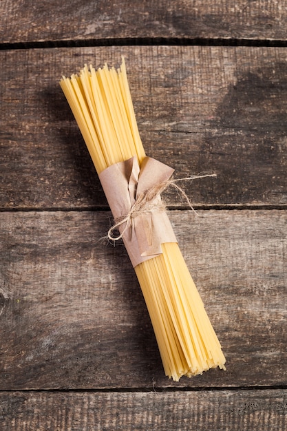 Photo composition of raw pasta