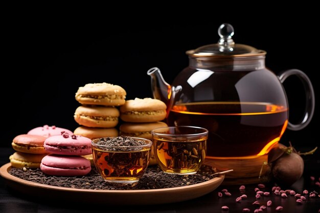 Composition of tea with donuts ar c v
