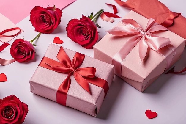 Composition of valentine's day presents