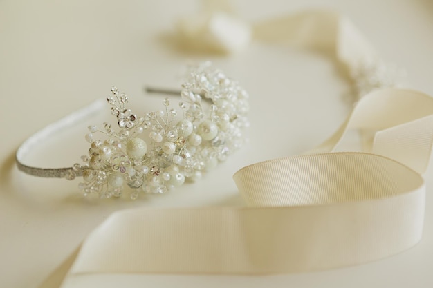 Composition of wedding accessories bride