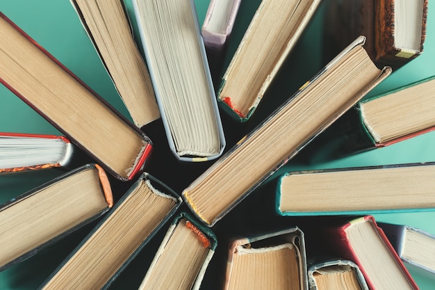 Composition with books on the table