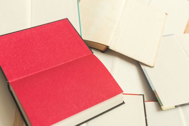 Composition with books on the table