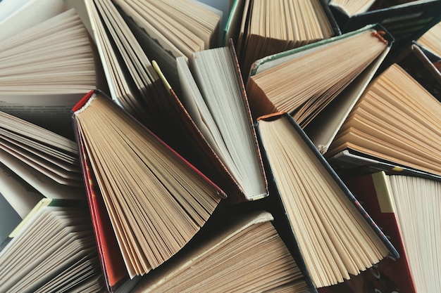 Composition with books on the table