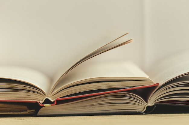 Composition with books on the table