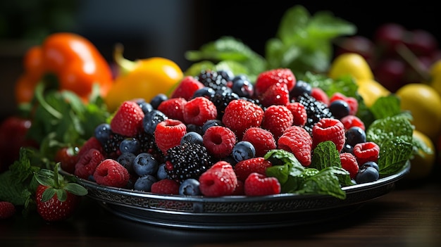 composition with different fruits