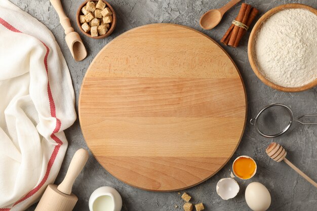 Composition with different kitchen cutlery